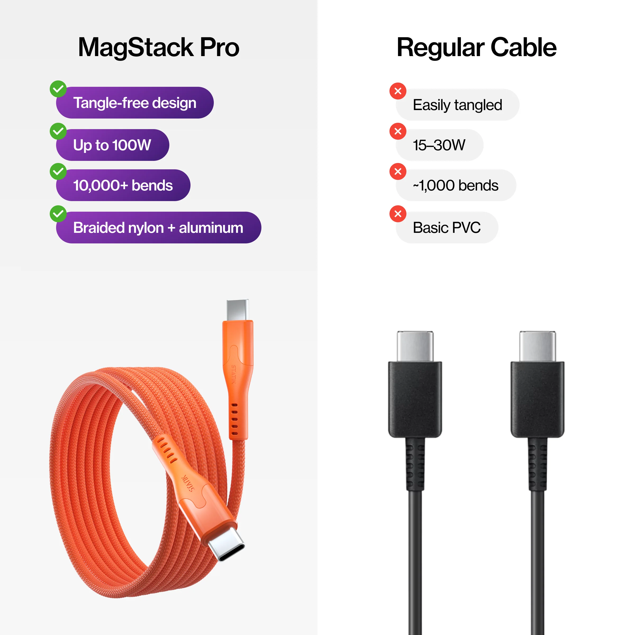 MagStack® Pro | Fast Charge & Data Cable | Tangle-Free Magnetic Nylon - Image 24
