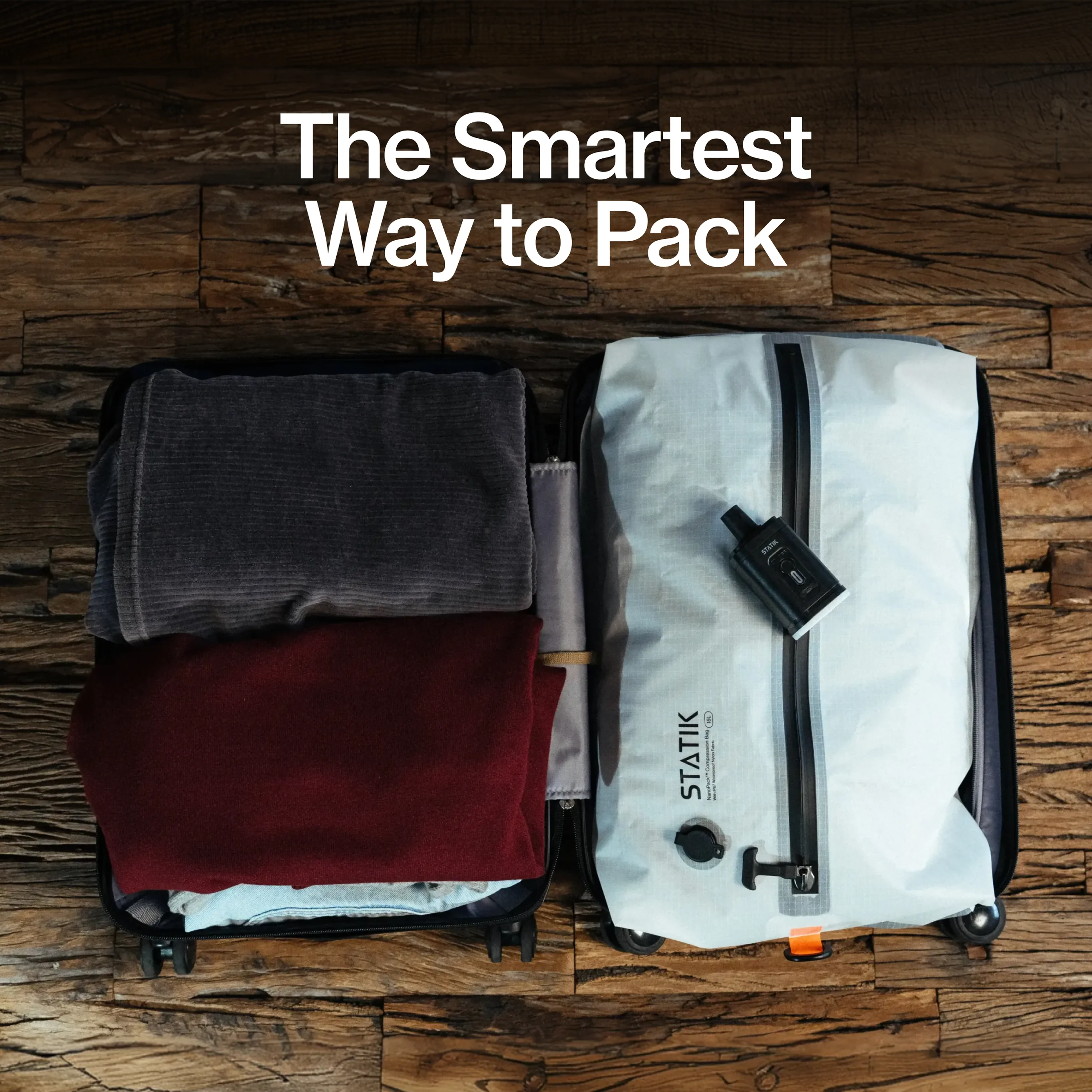 NanoPack™ Travel Kit | 15L Vacuum Compression Bag & Rechargeable Pump - Image 5