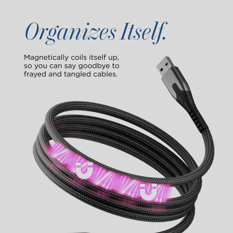 MagStack® | Tangle-Free Magnetic Nylon | Charge & Data Cable LP3 - Image 2