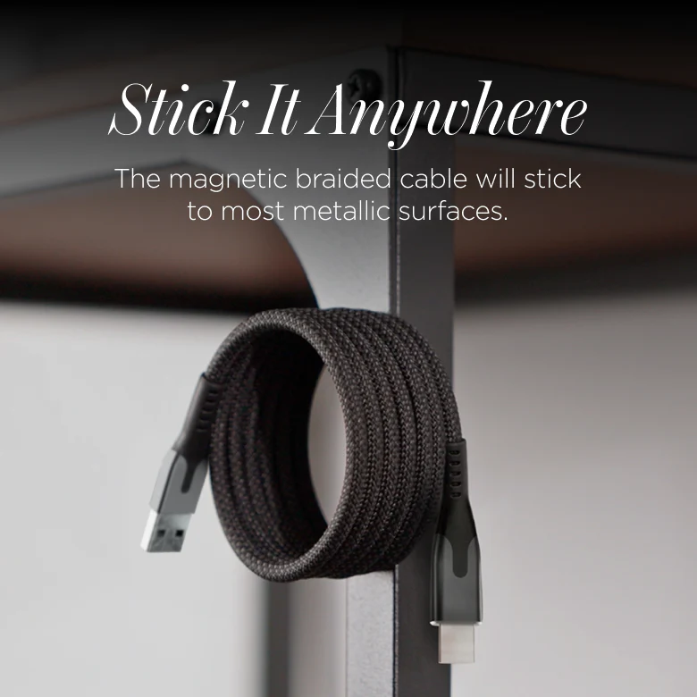 MagStack® | Tangle-Free Magnetic Nylon | Charge & Data Cable LP3 - Image 4
