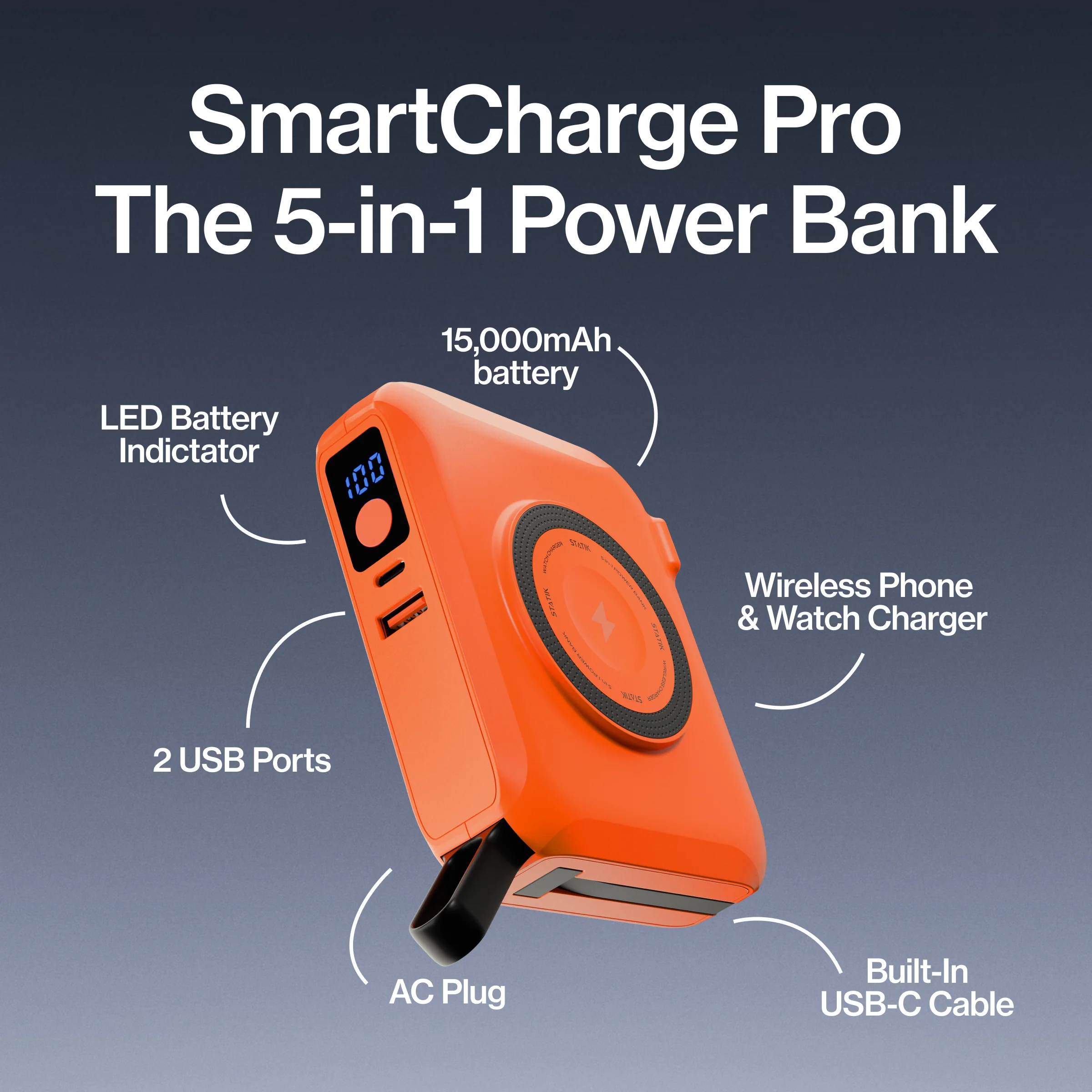SmartCharge Pro | 15,000 mAh PowerBank and Charger - Image 13
